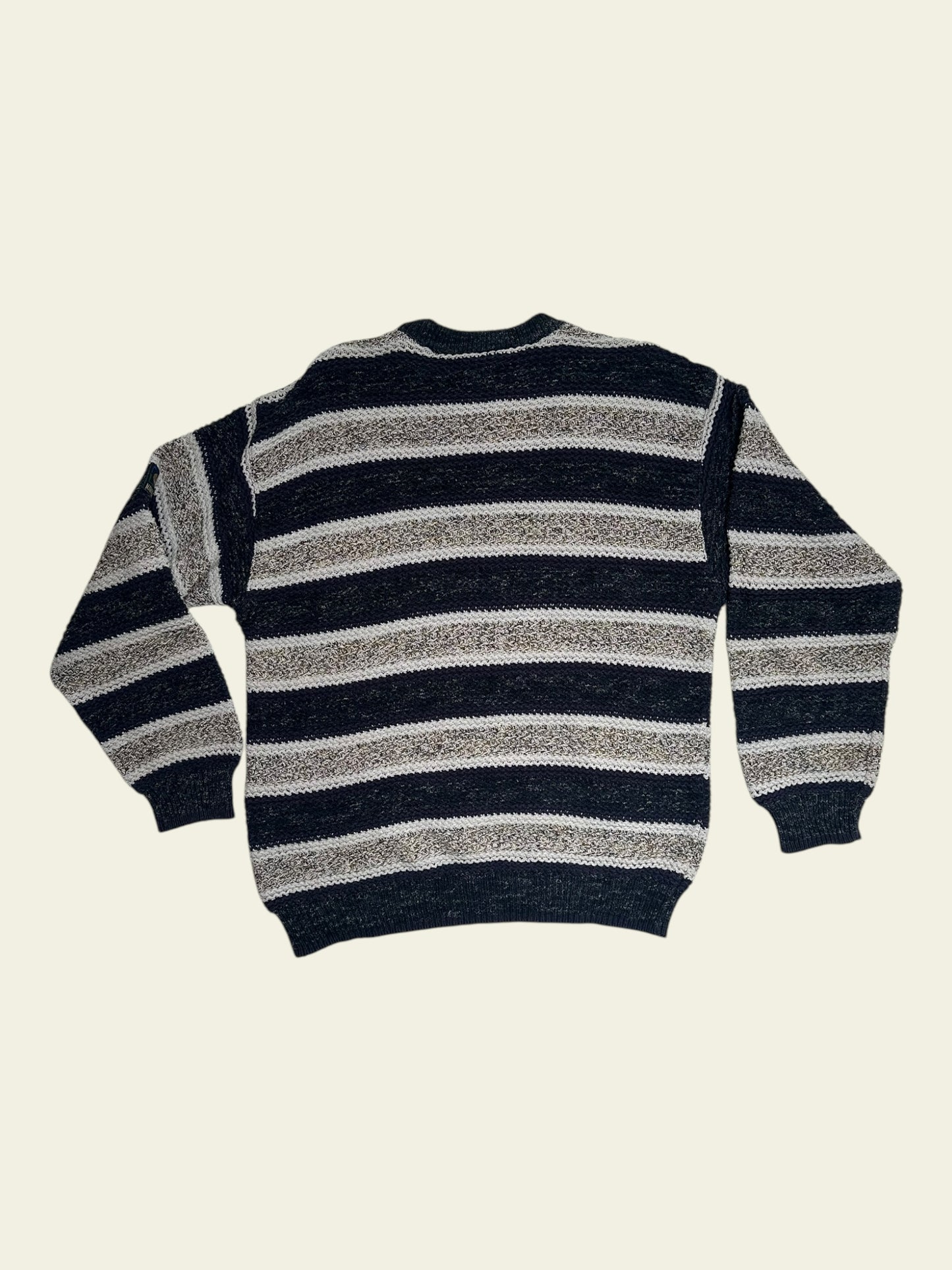 NAVIGARE Strickpullover blau/weiß