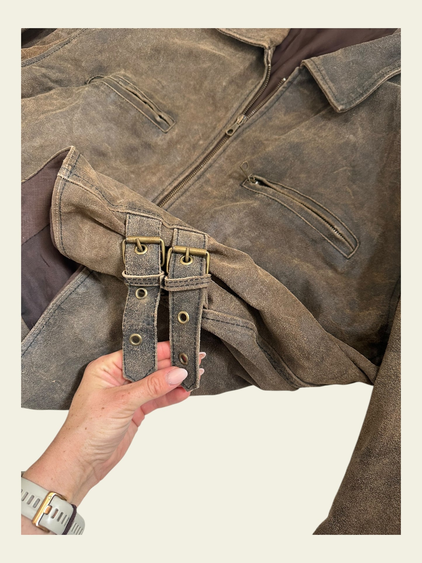 VERA PELLE Lederjacke braun