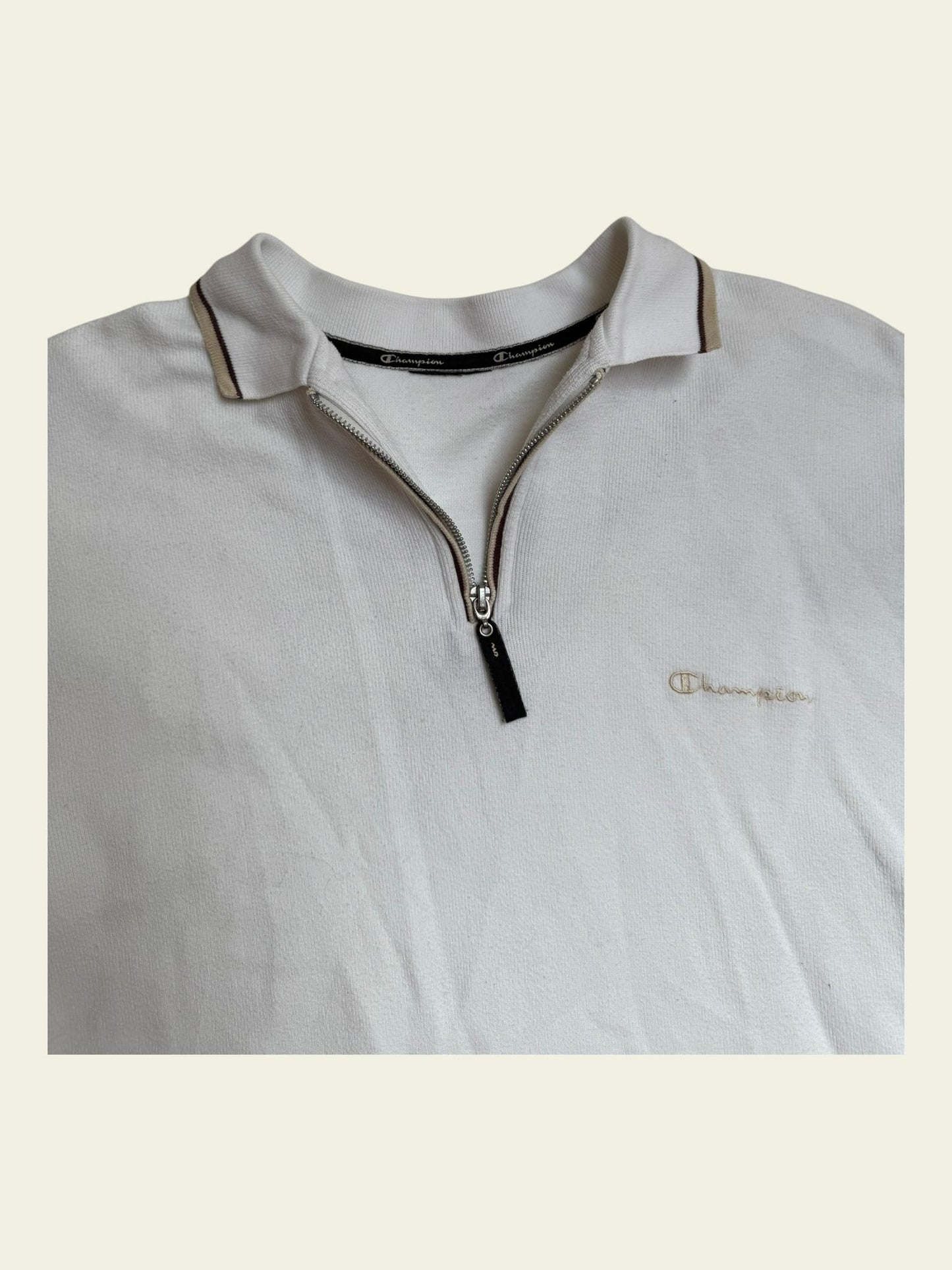 CHAMPION Halfzippullover weiß