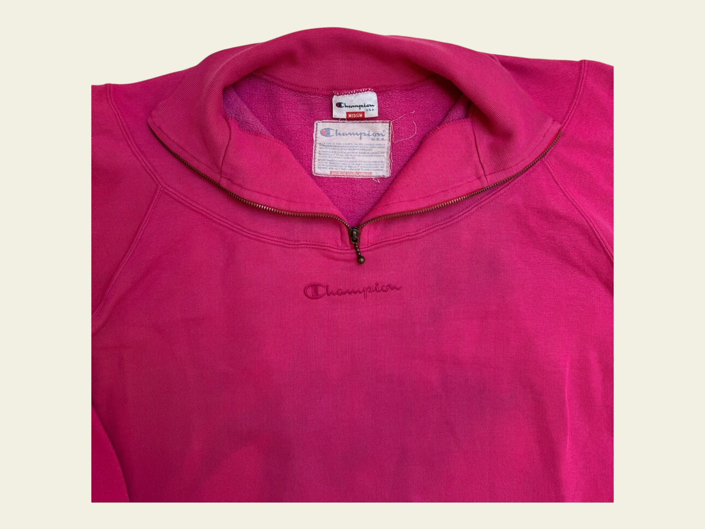 CHAMPION Halfzippullover Pink