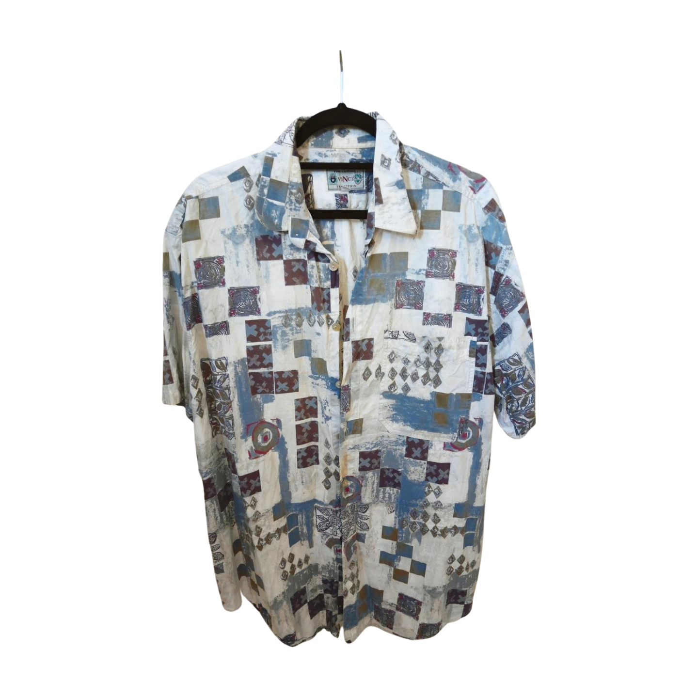 Vinci kurzarm Hemd crazy pattern