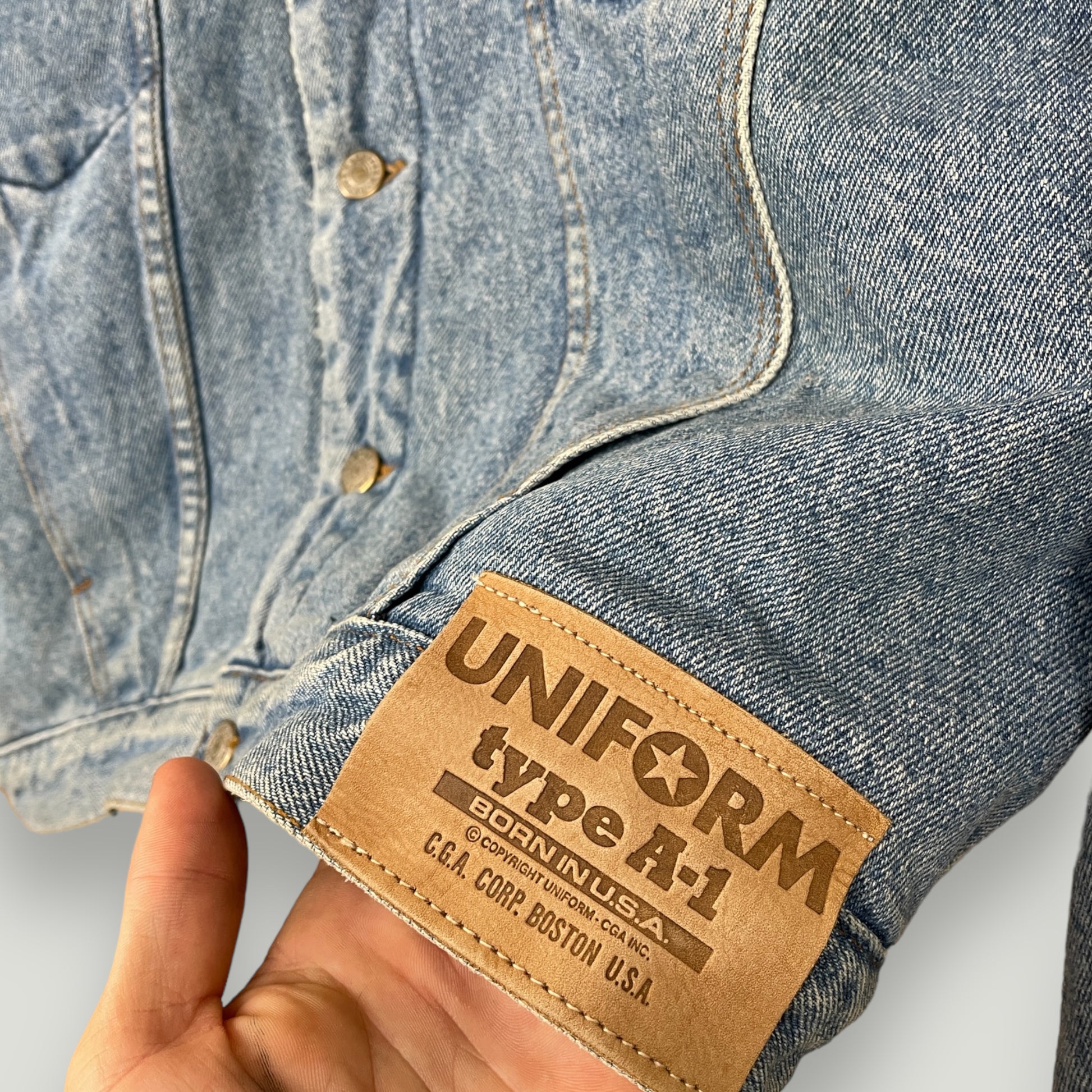 Vintage Jeansjacke mit Backprint - Vintage Reborn