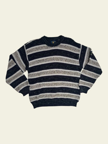 NAVIGARE Strickpullover blau/weiß