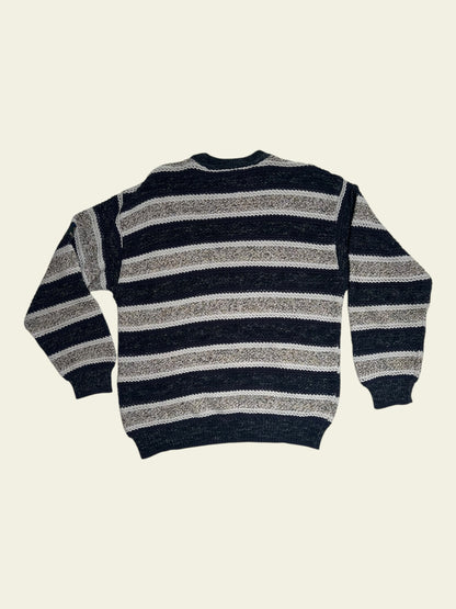 NAVIGARE Strickpullover blau/weiß