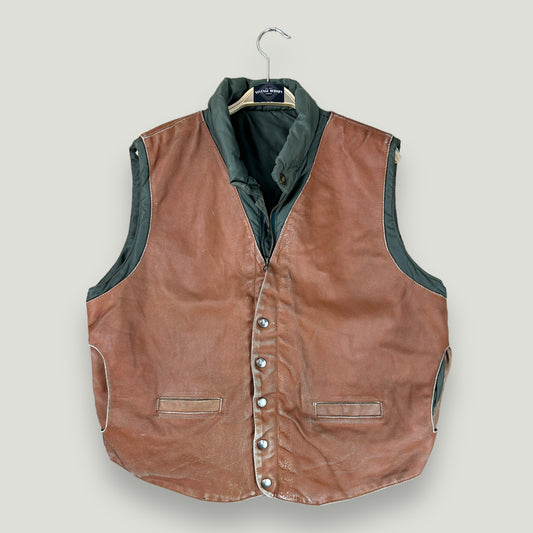 Weste Leder Vintage - Vintage Reborn