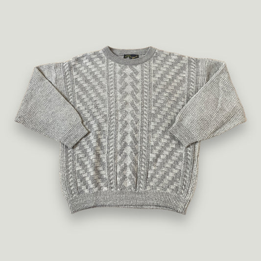 Grauer Strickpullover - Vintage Reborn