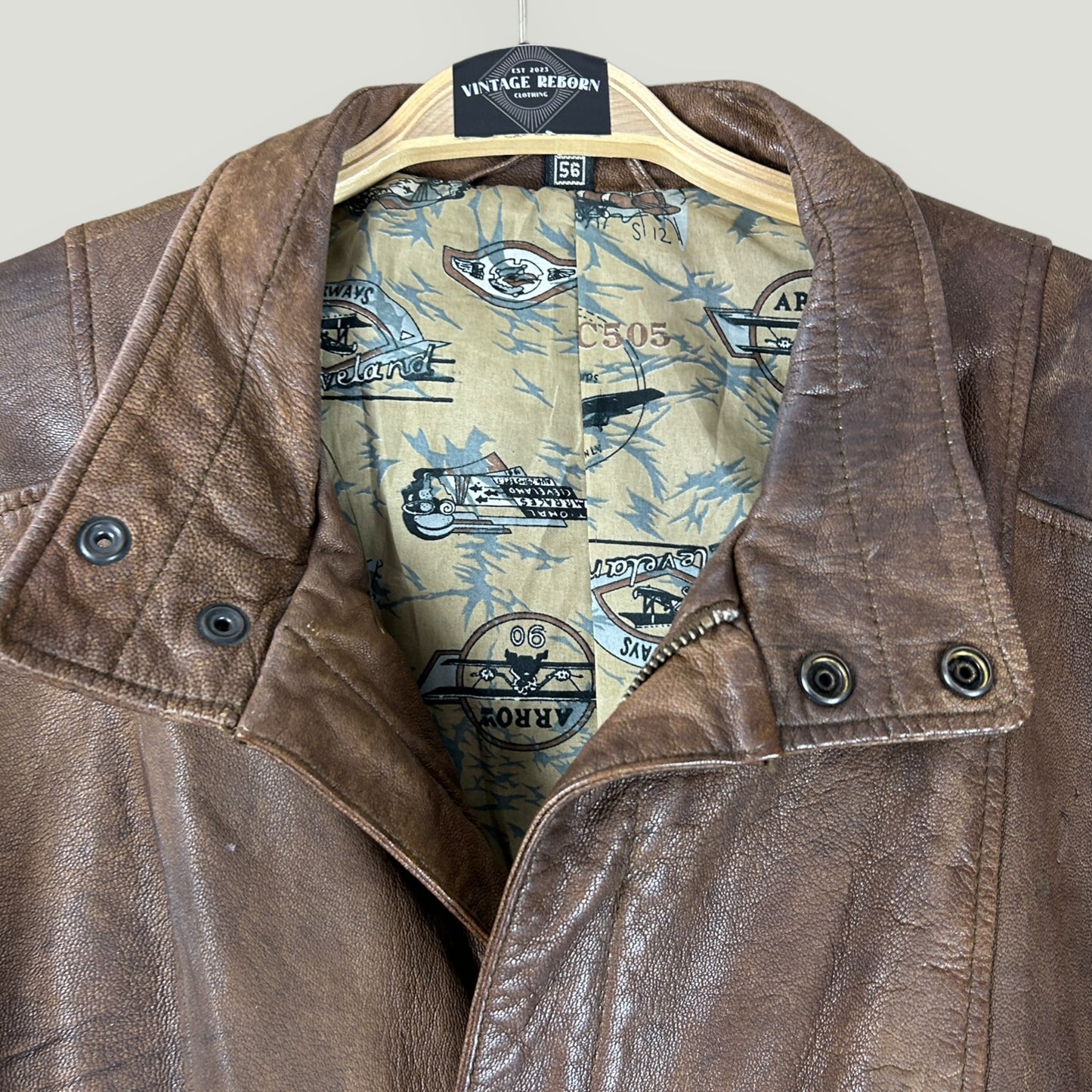 Lederjacke in Braun - Vintage Reborn