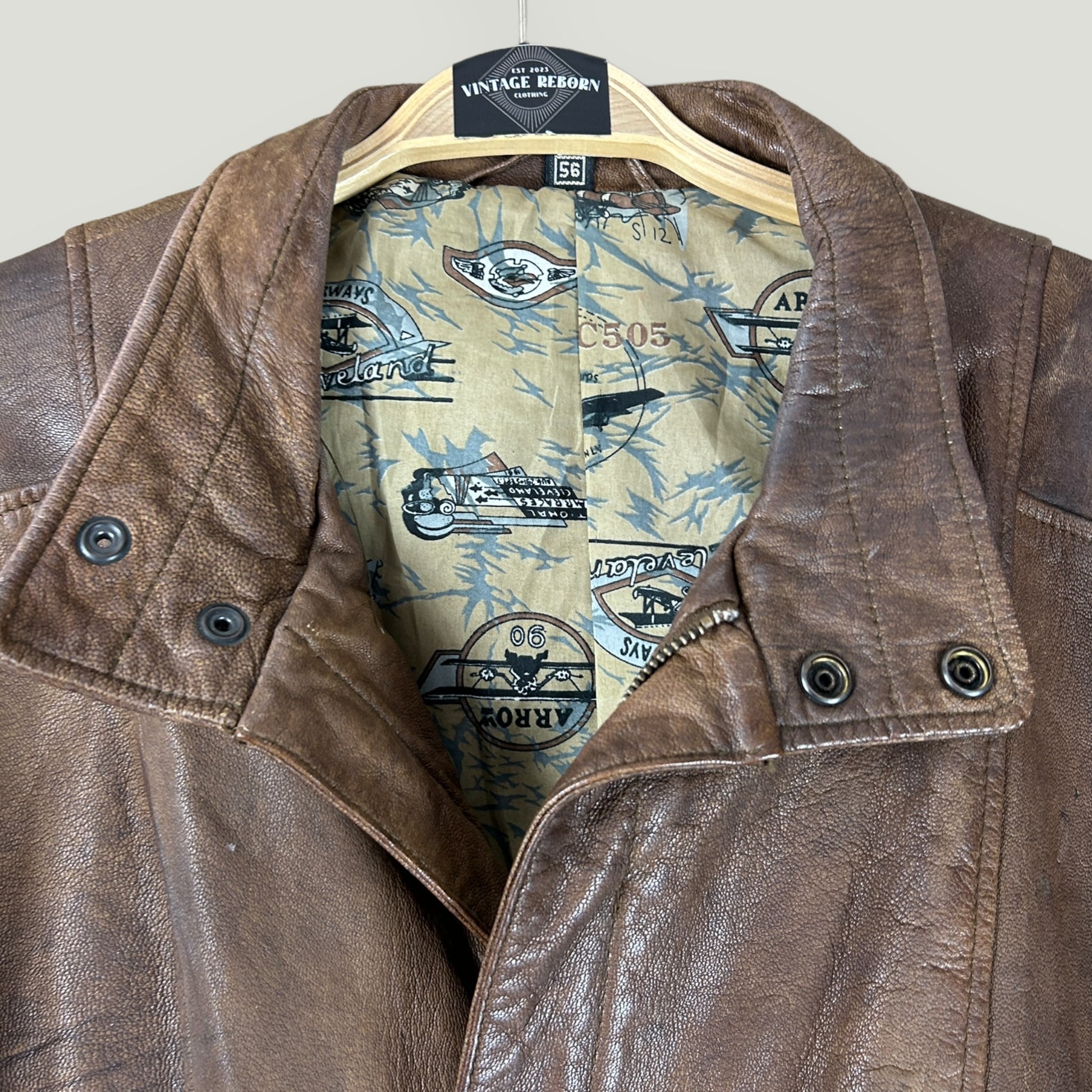 Lederjacke in Braun - Vintage Reborn