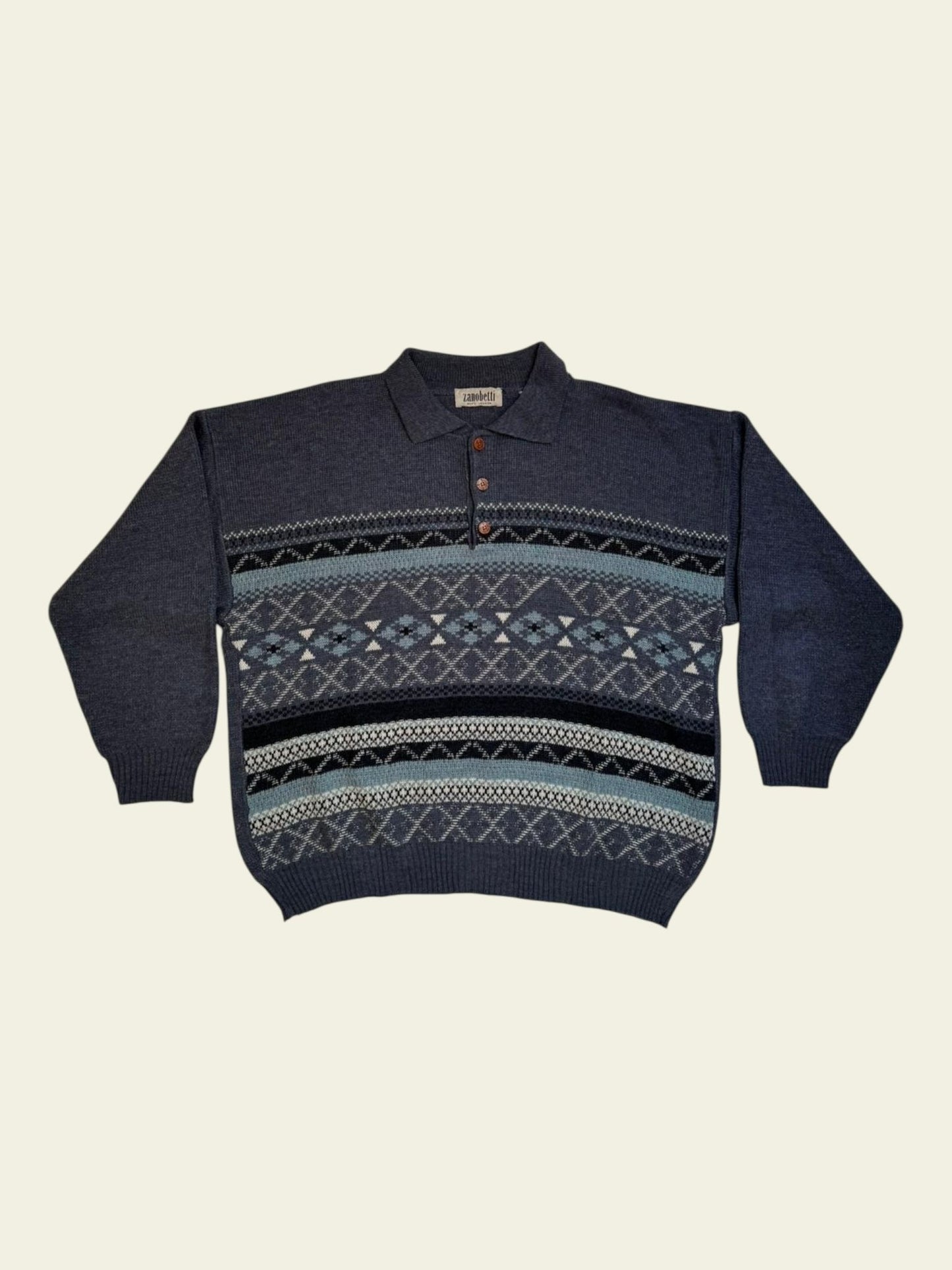 ZANOBETTI Strickpullover mit Kragen