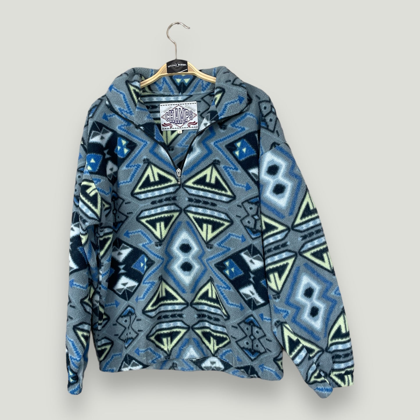 Crazy Pattern Fleece Pullover - Vintage Reborn