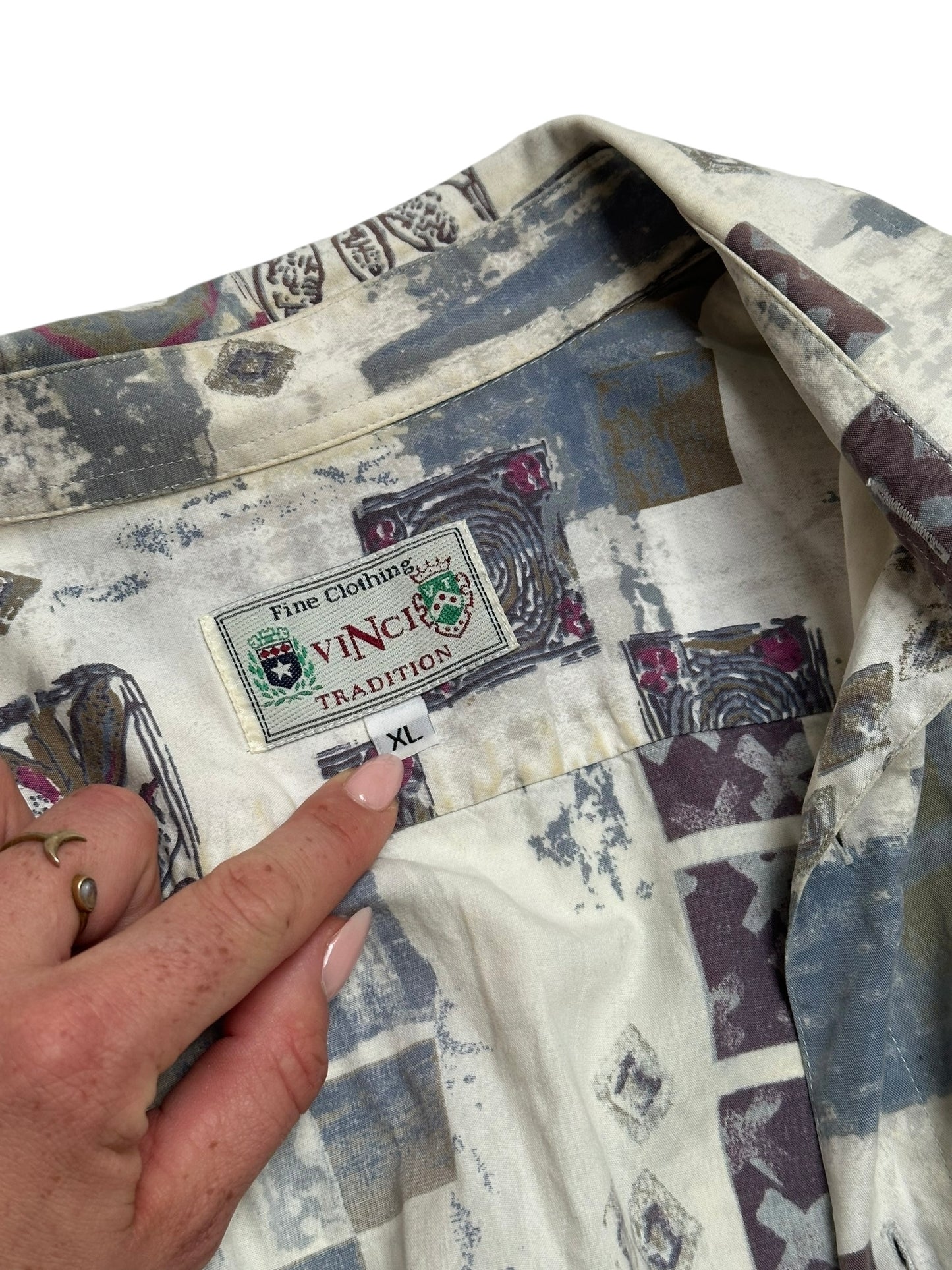 Vinci kurzarm Hemd crazy pattern