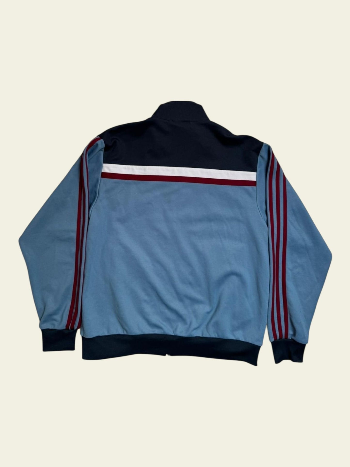 ADIDAS Trainingsjacke blau mit burgundy stripes