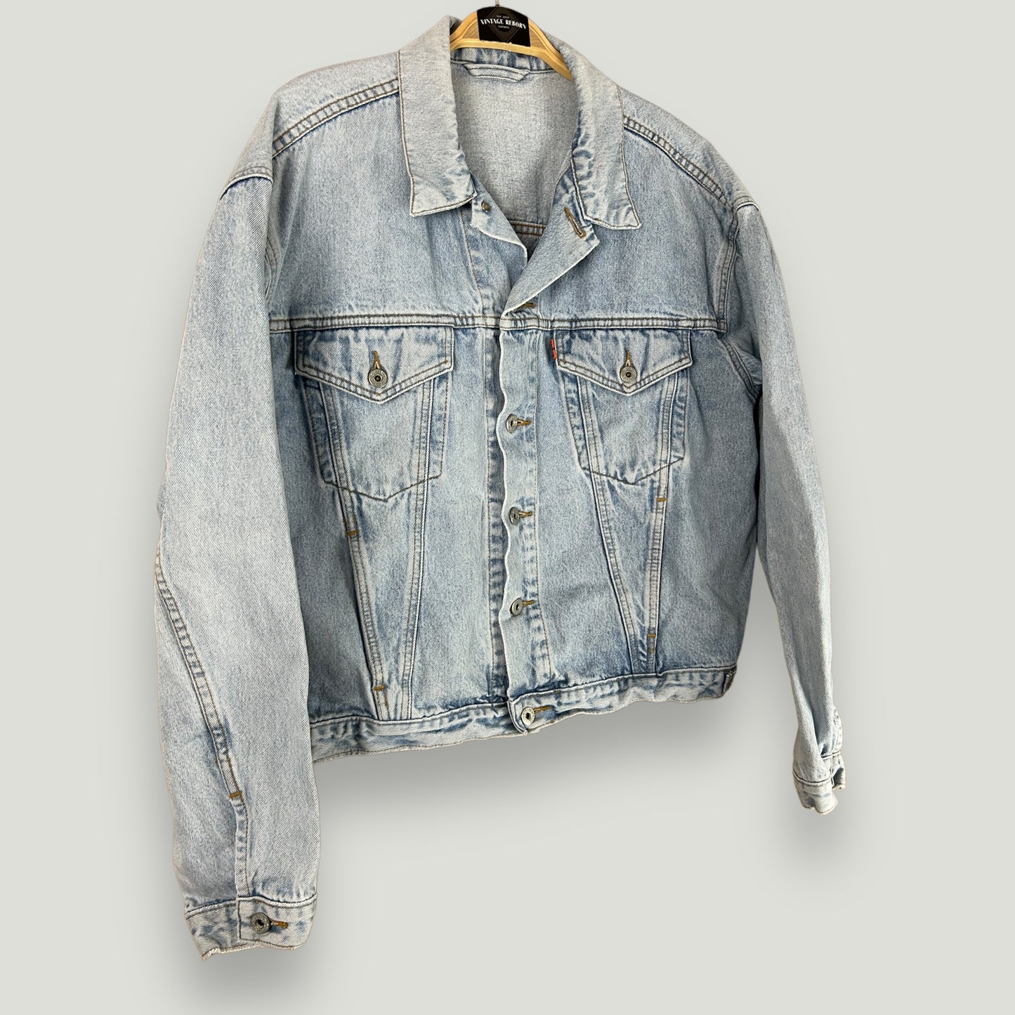 Levis Jeansjacke Vintage mit Backprint - Vintage Reborn