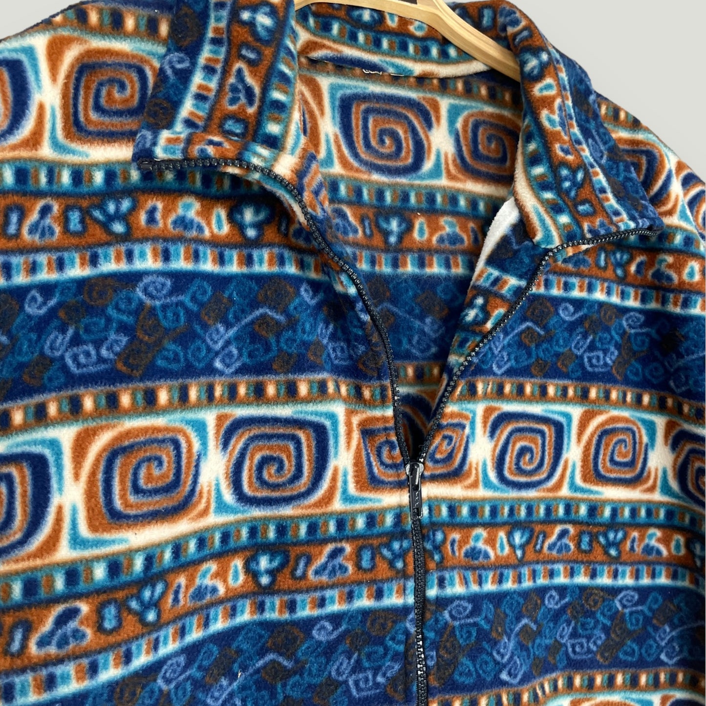 Crazy Pattern Fleece Weste - Vintage Reborn