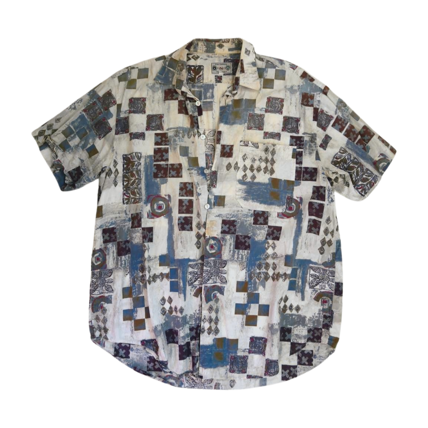 Vinci kurzarm Hemd crazy pattern
